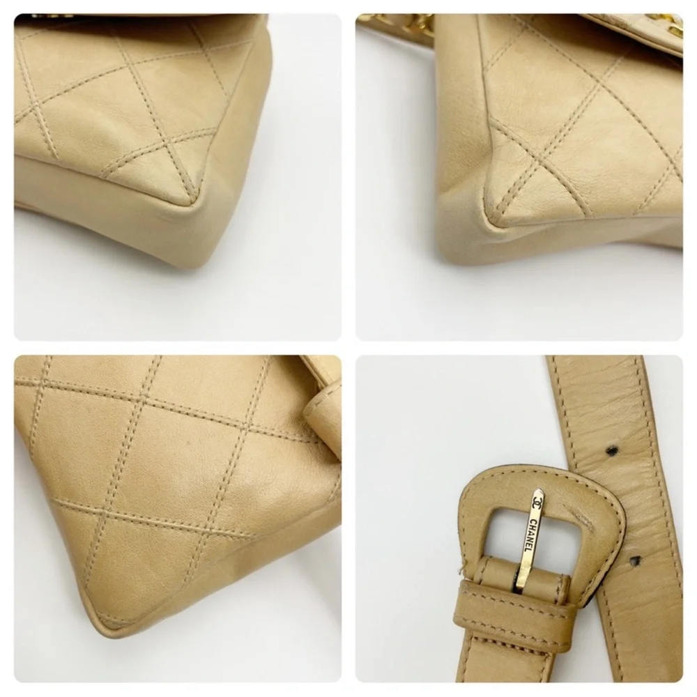 VINTAGE CHANEL CC Turn-Lock
Double Stitch Lamb Leather Waist Bag - Picture 12 of 12